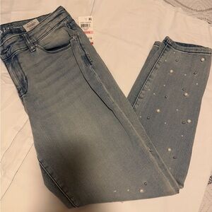 Style & Co. Women's Light Blue Embellished Jeans- size 10p